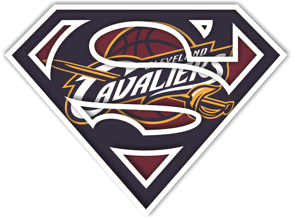 Cleveland Cavaliers superman fabric transfer